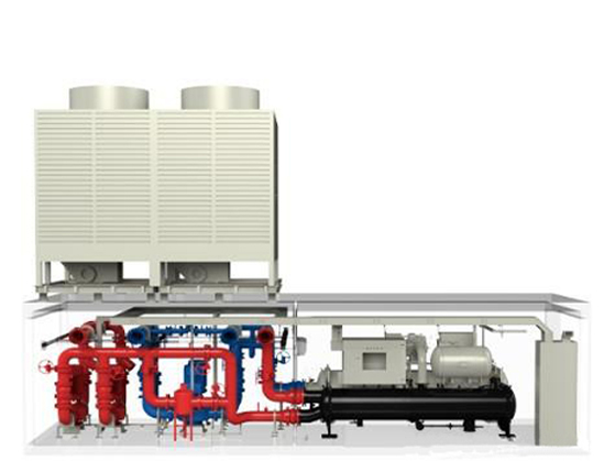 高效制冷的中央空调机房